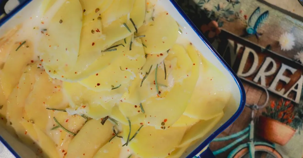 découvrez la recette traditionnelle du gratin dauphinois, un plat français savoureux à base de pommes de terre fondantes, crème et fromage gratiné au four.