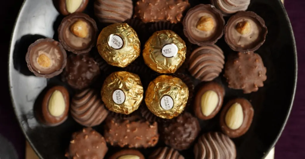 découvrez nos délicieuses pralines artisanales, une douceur gourmande alliant chocolat fondant et éclats de noisettes croquantes, parfaite pour toutes les occasions.
